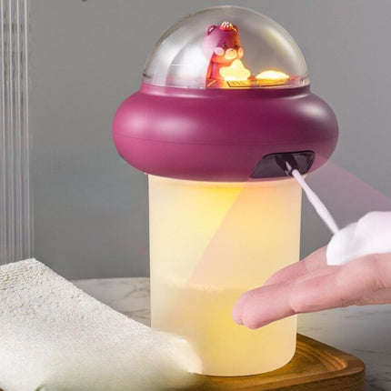 Violetti automaattinen saippua-annostelija lapsille