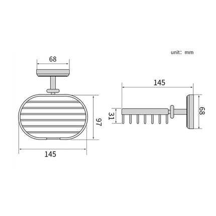 Messinkinen saippuakori seinäkiinnityksellä