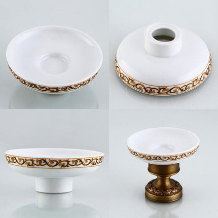 Kuparinen vintage saippua-alusta jalalla