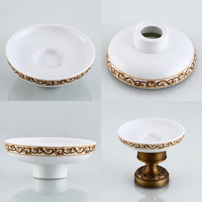 Kuparinen vintage saippua-alusta jalalla