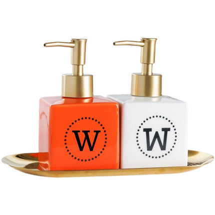 Ylellinen saippua-annostelija W-kirjaimella