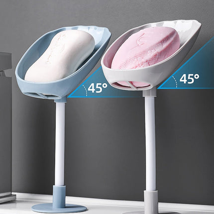 Koristeellinen lehden muotoinen saippuateline jalustalla