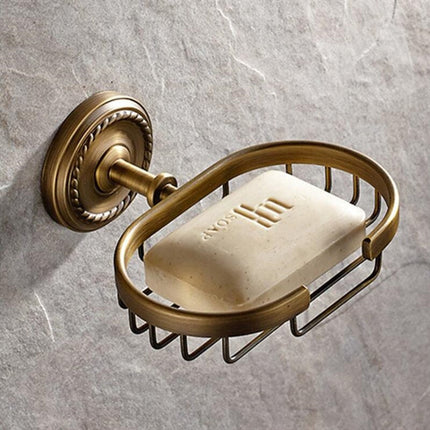 Messinkinen saippuakori seinäkiinnityksellä