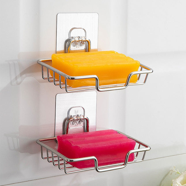 Teräksinen itseliimautuva saippuakori seinälle