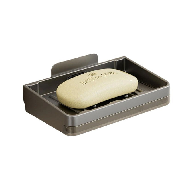 Seinään kiinnitettävä saippuateline valutuskaukalolla