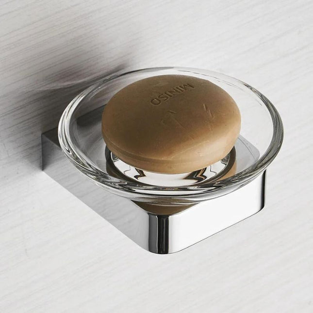 Pieni pyöreä seinään kiinnitettävä saippuateline