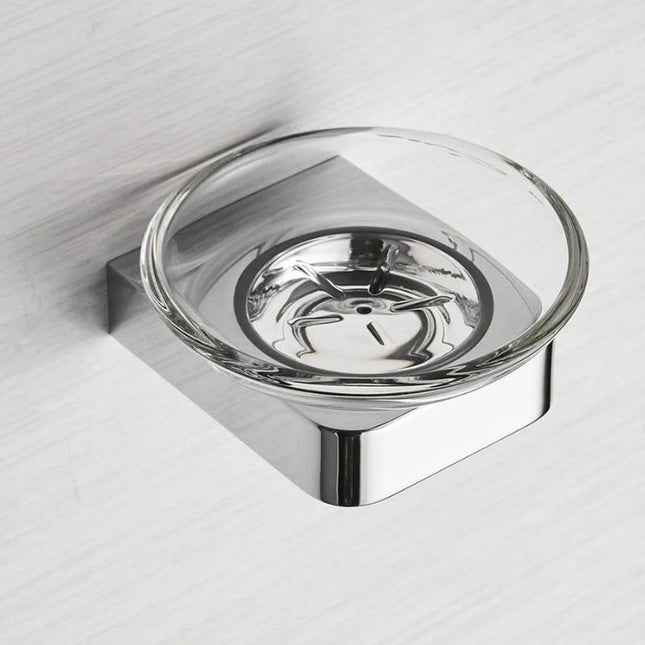 Pieni pyöreä seinään kiinnitettävä saippuateline