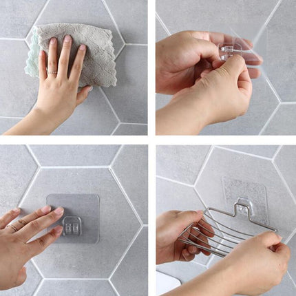 Itseliimautuva teräksinen saippuateline suihkuun