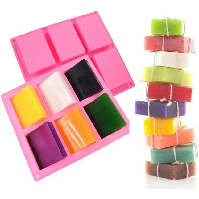 Silikoninen saippuamuotti kuudelle saippuapalalle