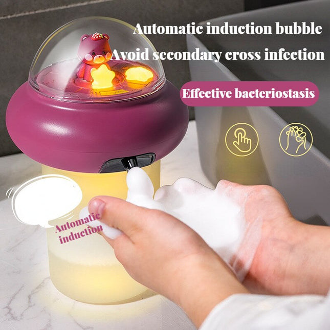 Violetti automaattinen saippua-annostelija lapsille