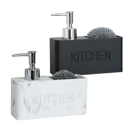 Keittiön tiskiaineannostelija sienitelineellä