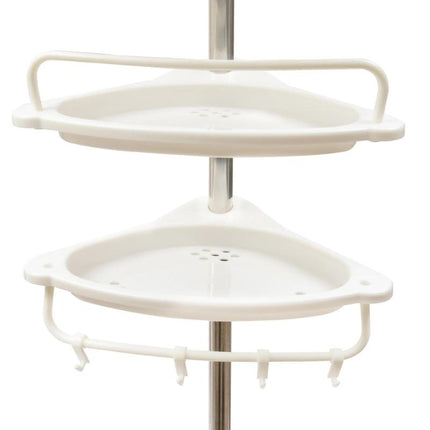 Säädettävä teleskooppinen kulmahylly kylpyhuoneeseen