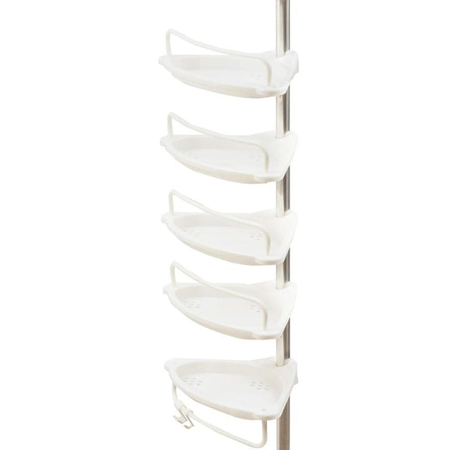 Säädettävä teleskooppinen kulmahylly kylpyhuoneeseen