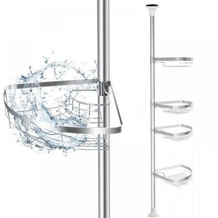 Ruostumattomasta teräksestä teleskooppinen kulmahylly