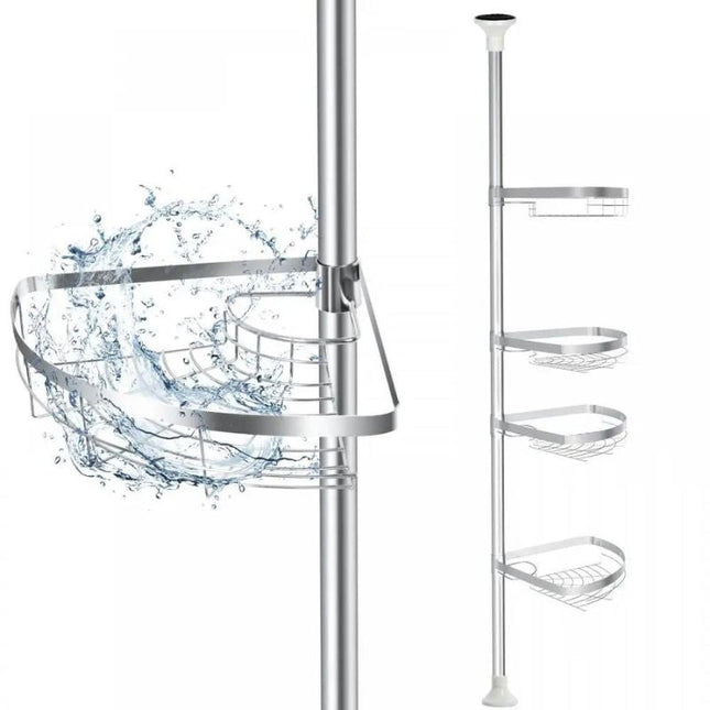 Ruostumattomasta teräksestä teleskooppinen kulmahylly