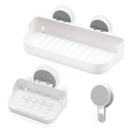 Monitoiminen suihkuhylly ilman porausta