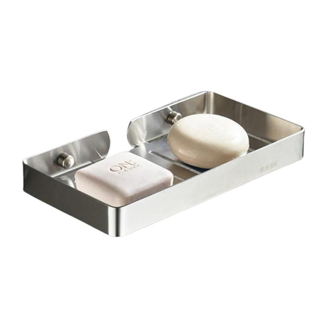 Tupla saippua-alusta ruostumatonta terästä