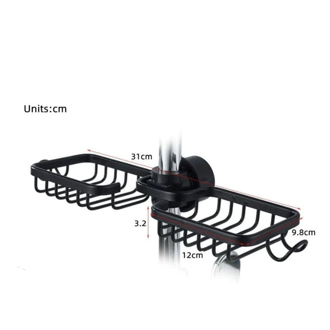 Suihkutankoon kiinnitettävä kaksiosainen suihkukori