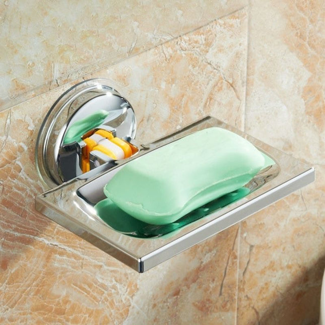 Suorakulmainen saippuateline imukuppikiinnityksellä