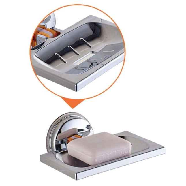 Suorakulmainen saippuateline imukuppikiinnityksellä