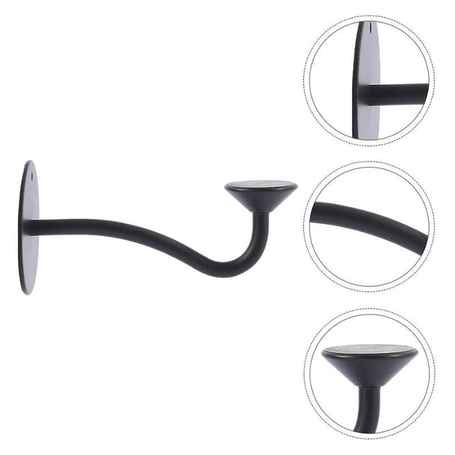 Magneettinen seinään kiinnitettävä musta saippuateline