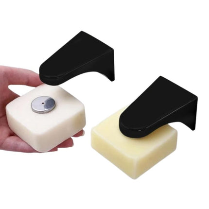 Musta magneettinen saippuateline palasaippualle