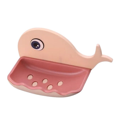 Valaanmuotoinen seinäsaippuateline lapsille