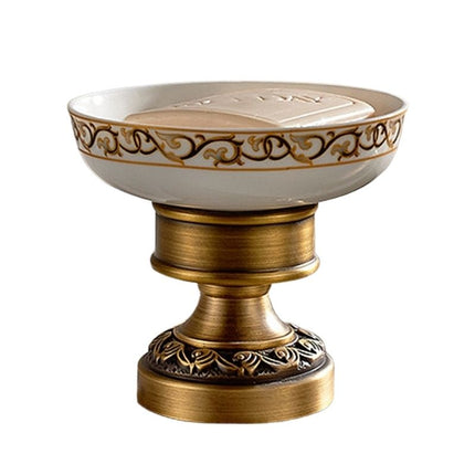 Kuparinen vintage saippua-alusta jalalla