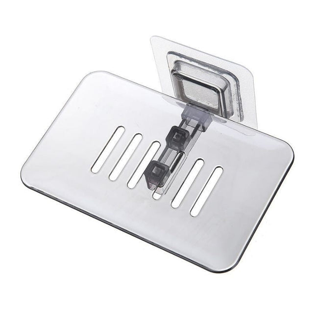 Muovinen saippua-alusta suihkuun tarralla