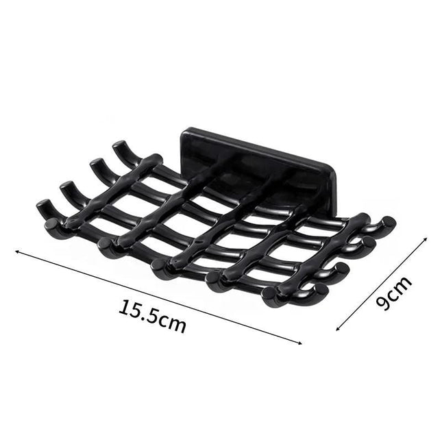 Seinään kiinnitettävä vettä valuva saippuateline