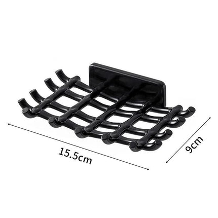 Seinään kiinnitettävä vettä valuva saippuateline