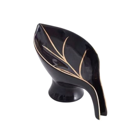 Lehden muotoinen keraaminen saippua-alusta