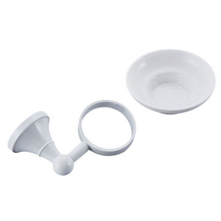 Messinkinen seinäteline keraamisella kupilla