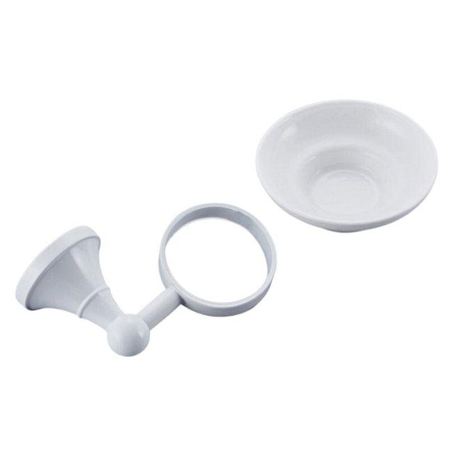 Messinkinen seinäteline keraamisella kupilla