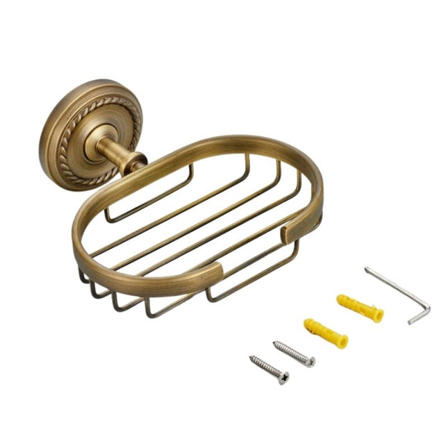 Messinkinen saippuakori seinäkiinnityksellä