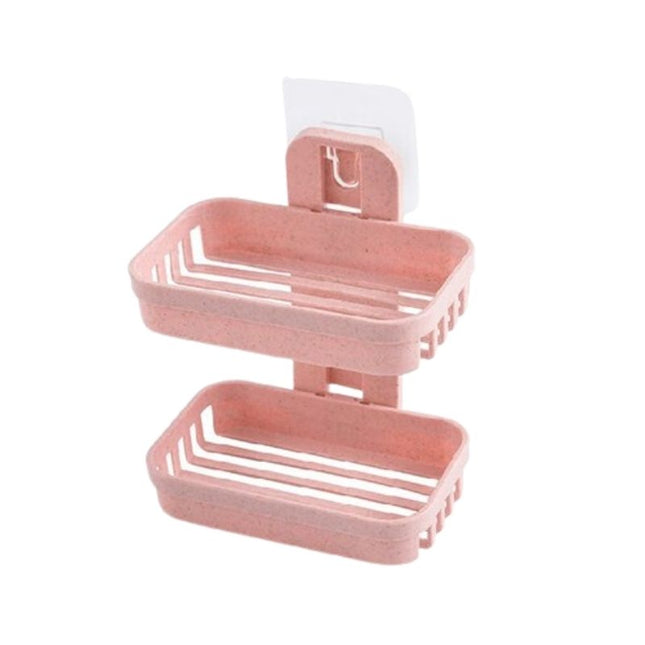 Kaksikerroksinen itseliimautuva saippuateline suihkuun