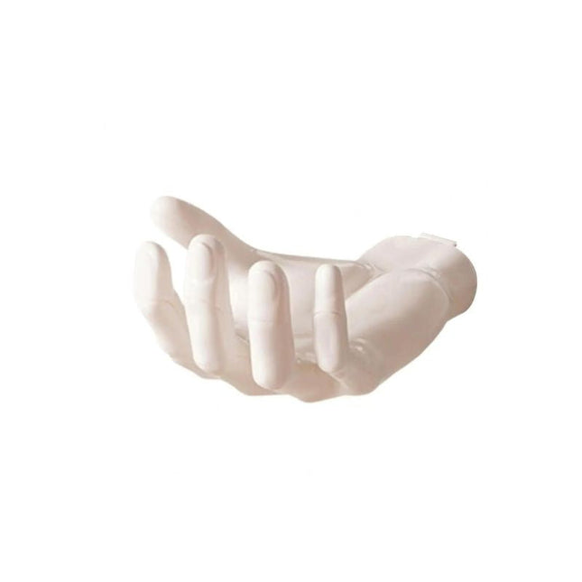 Käden muotoinen seinälle kiinnitettävä saippuateline