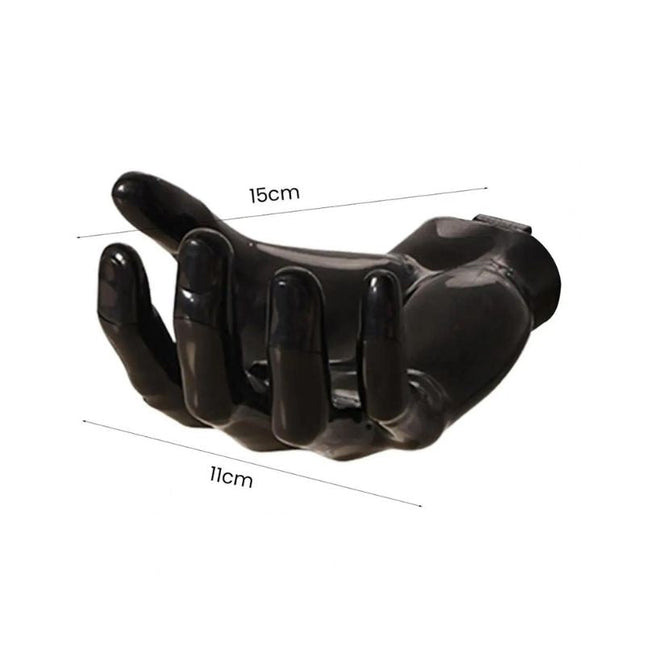 Käden muotoinen seinälle kiinnitettävä saippuateline