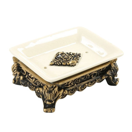 Koristeellinen vintage saippua-alusta hartsia