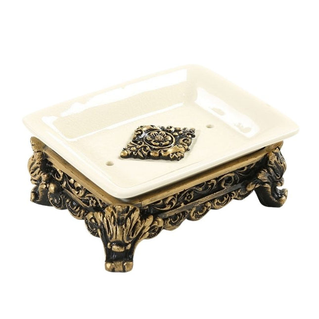 Koristeellinen vintage saippua-alusta hartsia