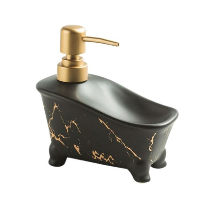 Kylpyammeen muotoinen saippua-annostelija