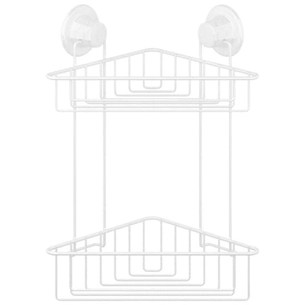 Kaksitasoinen kulmasuihkuhylly imukupeilla