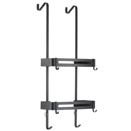 Ripustettava kaksitasoinen suihkuhylly kylpyhuoneeseen