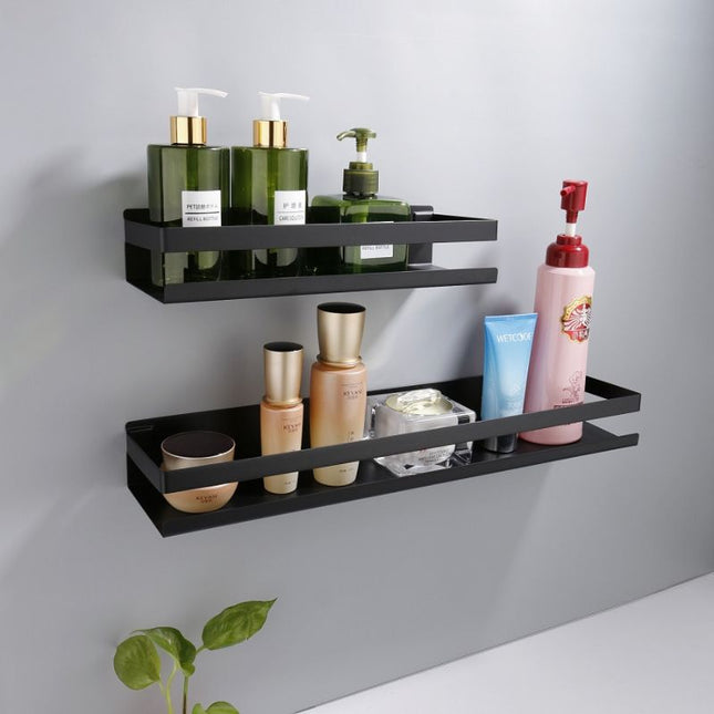 Musta moderni design-suihkuhylly