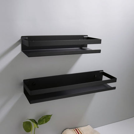 Musta moderni design-suihkuhylly